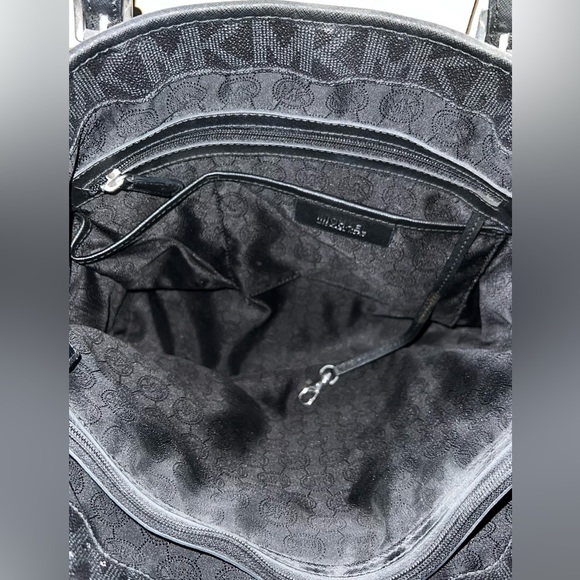 Black Leather Tote Bag MK - Picture 7 of 15